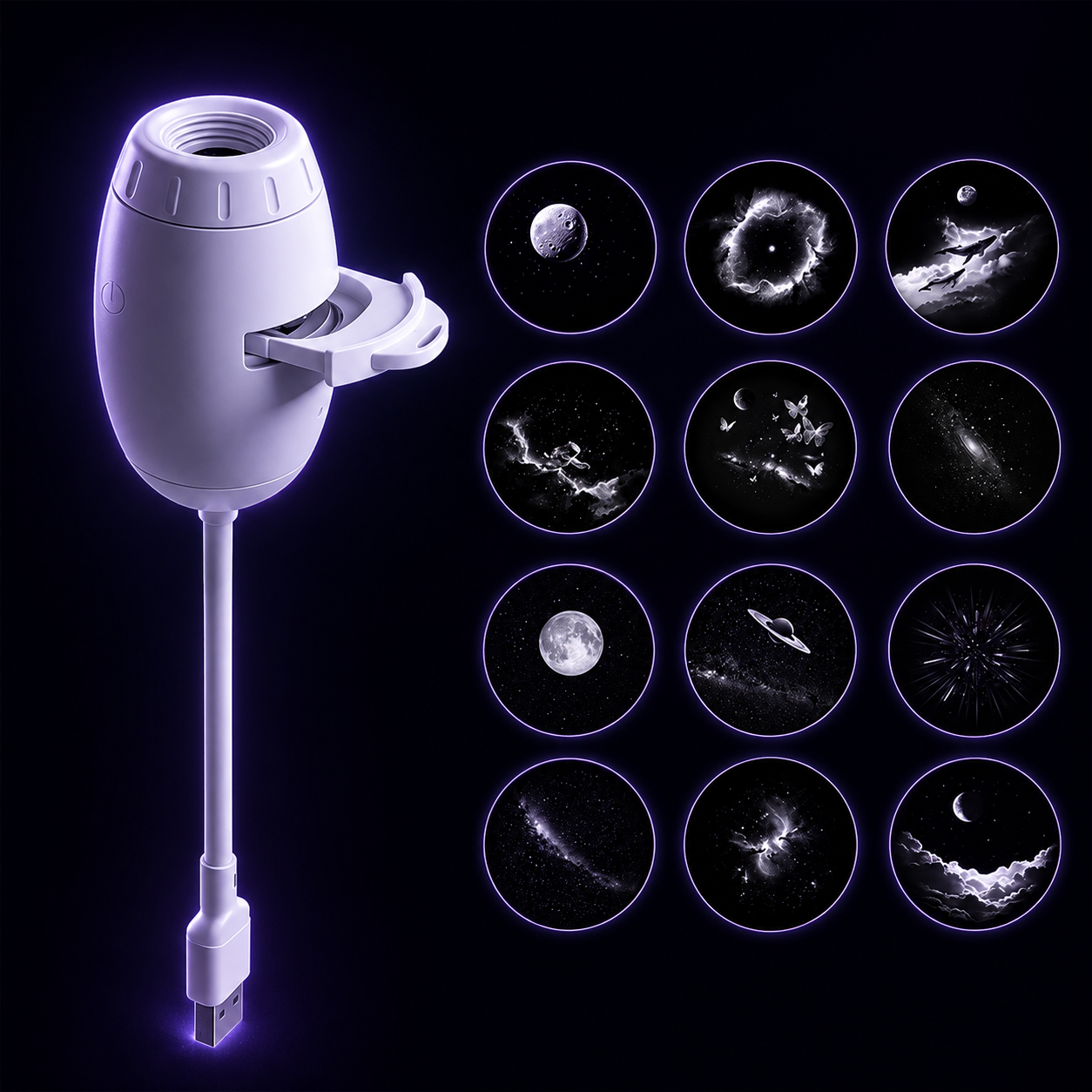 Nebulux™ Mini Proyector Led de galaxias, estrellas y planetas
